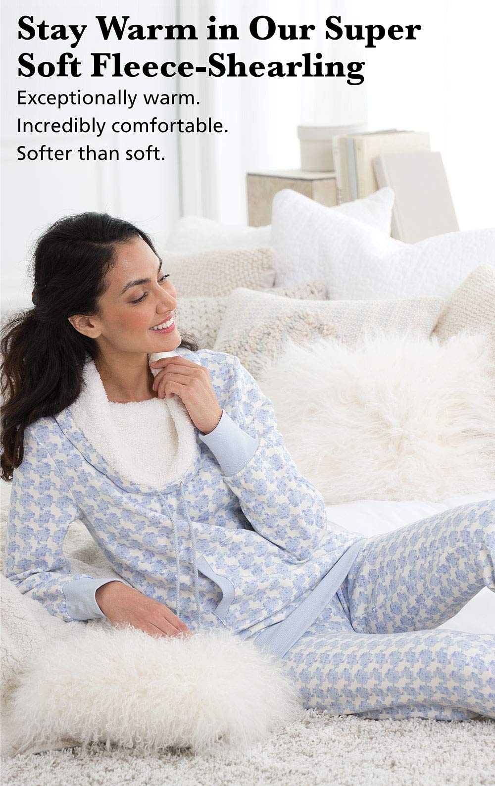 PajamaGram Womens Pajamas Plush Fleece
