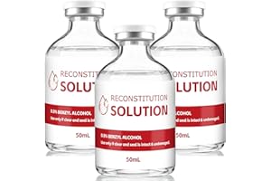 BUGGYBEDS 50Ml Reconstitution Solution | Heavy Duty Vials, Ultra Clear 3 Pack