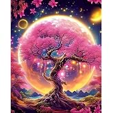 obterie Tree of Life Paint by Numbers Kit for Adults Beginner Tree Oil Painting Kit Adult Paint by Number Kits on Canvas DIY Painting for Beginners Art by Numbers for Gifts Home Wall Decor 16x20 Inch