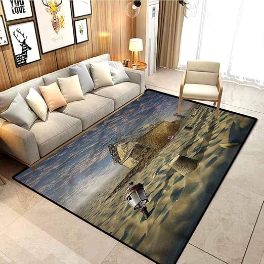 Amazon Com Surrealistic Modern Design Area Rugs Lost In Desert House New Modern Floor Rugs For Living Room Large Area Rugs W6xl8 8 Feet Kitchen Dining