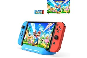 RREAKA 5 in 1 Switch Dock for Nintendo Switch OLED TV Adapter Switch Docking Station with HDMI USB 3.0 Port Type C Charging Type C Connectors Travel Switch Base Portable USB C Hub Stand