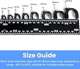 TR Cable Pack of 50 Round Cable Clips 5mm with Nails Black view 4