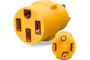 MECMO 14-30P to 14-50R Level 2 EV Charger Adapter, 30A 4-Prong Dryer to EV Charger Adapter (Max 24Amp 240V) - 30 Amp to 50 Amp for Tesla Model 3/S/X/Y Car Charging 【Not for 3Prong Dryer/RV】