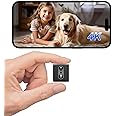 4K Mini Wireless Camera WiFi Indoor Home HD Micro Security Camera, Small Dog Nanny Cam Pet Baby Car Outdoor Cameras, 100 Days Battery Life 150 angle Night Vision Motion Detection Cloud & SD Storage