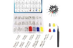 Seamaka 420Pcs Car Electrical Wire Terminal Tool kit 1/1.5/1.8/2.2/2.8/3.5mm Connector Pins Terminal Removal Male Female Crim