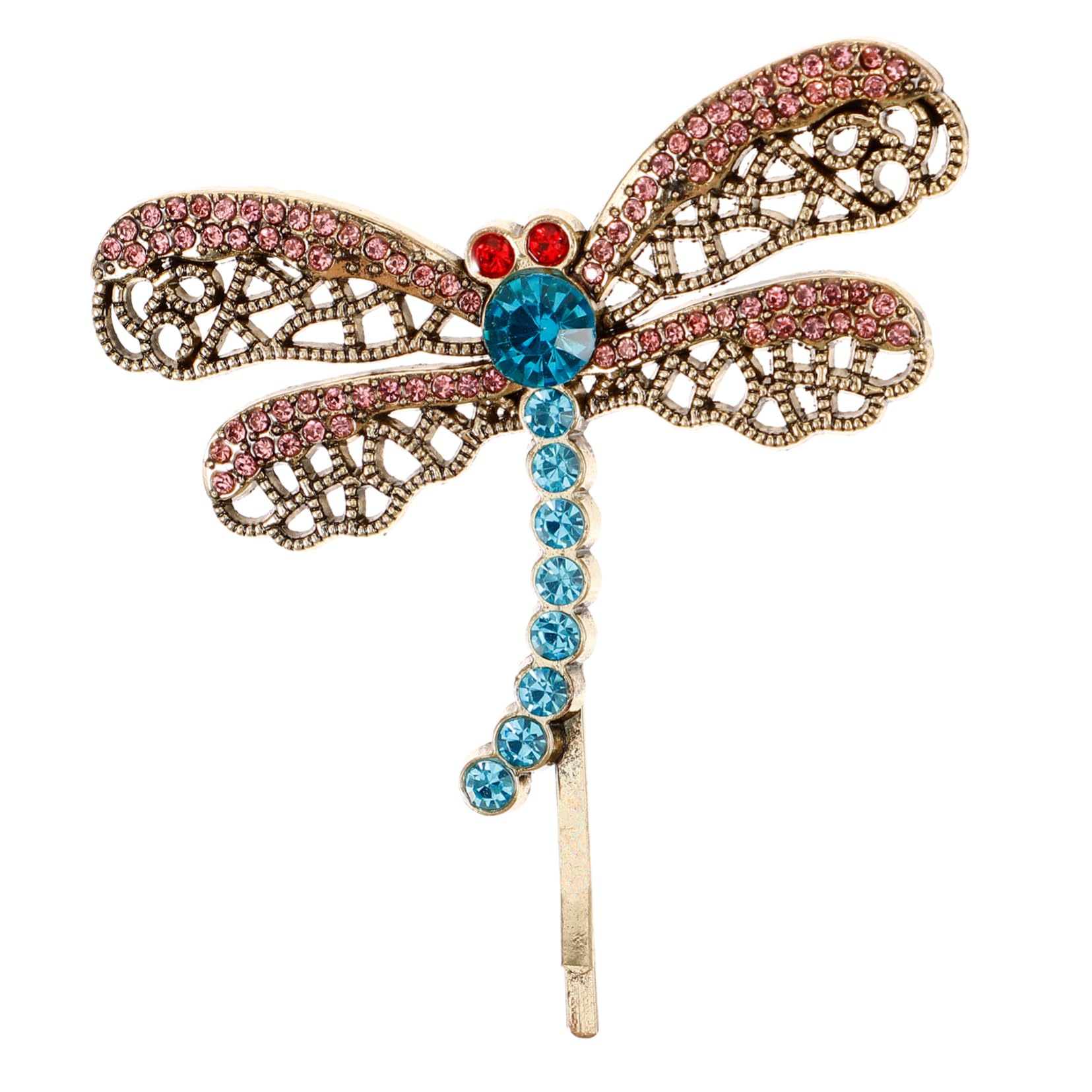 Rhinestone Dragonfly Hair Clip Crystal Barrette Hairpin for Women Animal Hair Accessory for Women and Girls