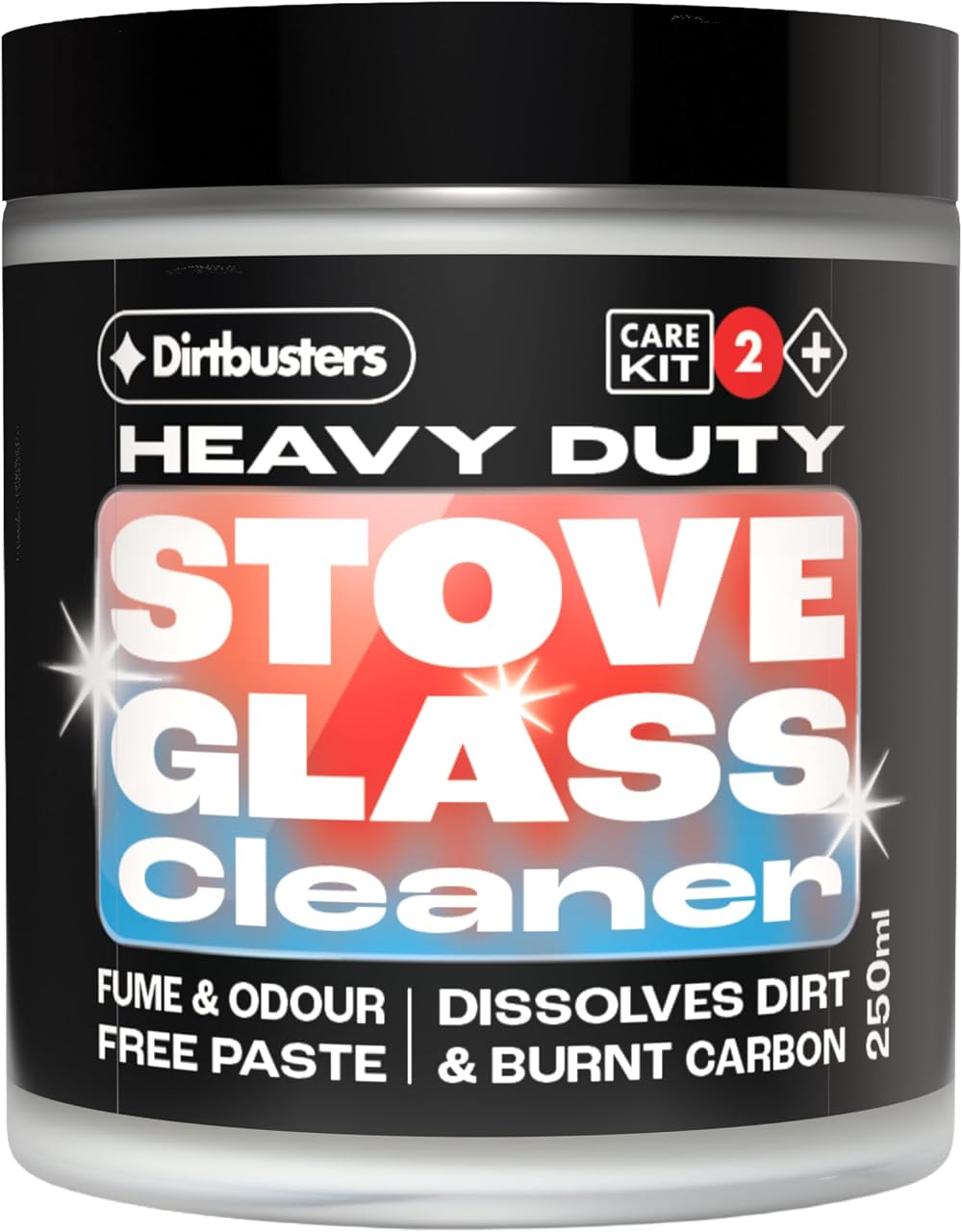 Dirtbusters Stove Glass Cleaner 500g - Pro Cleaning Paste for Stove Window