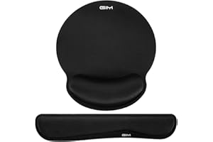 GIM Ergonomic Keyboard Wrist Rest and Mouse Pad with Wrist Support, SAMIT Memory Foam Mouse Cushion Anti-Slip Computer Wrist Rest Pad for Comfortable Typing Wrist Pain Relief (Keyboard Wrist Rest)