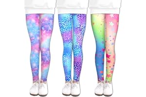 LUOUSE Girls' Leggings Full Length Comfy Pants Trousers 4-13 Years