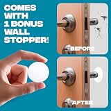 STRONGEST HOME Heavy Duty Door Stopper 3 in Adjustable Non-Slip Chrome view 4