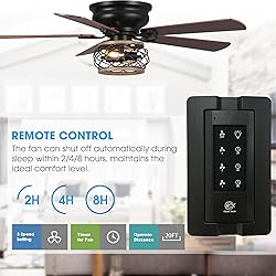 Parrot Uncle Ceiling Fans with Lights and Remote