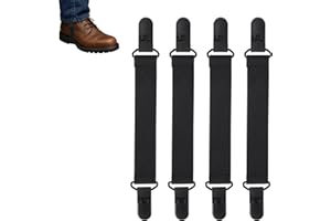 Fukaisu Adjustable Cowboy Boot Straps, Elastic Webbing Boot Bands Non-Slip Riding Pants Clips for Men & Women Pant Guard Clam