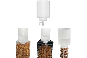 HYYZ Adjustable Moss Pole Watering Dripper Pro - Self Watering Planter Insert with Flow Control, Plant Watering Globes & Devices, Slow-Release Self Watering Spikes for Monstera/Epipremnum (4, White)