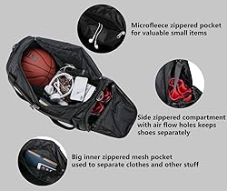 Sports Travel Duffel Gym Bag for Men Women with