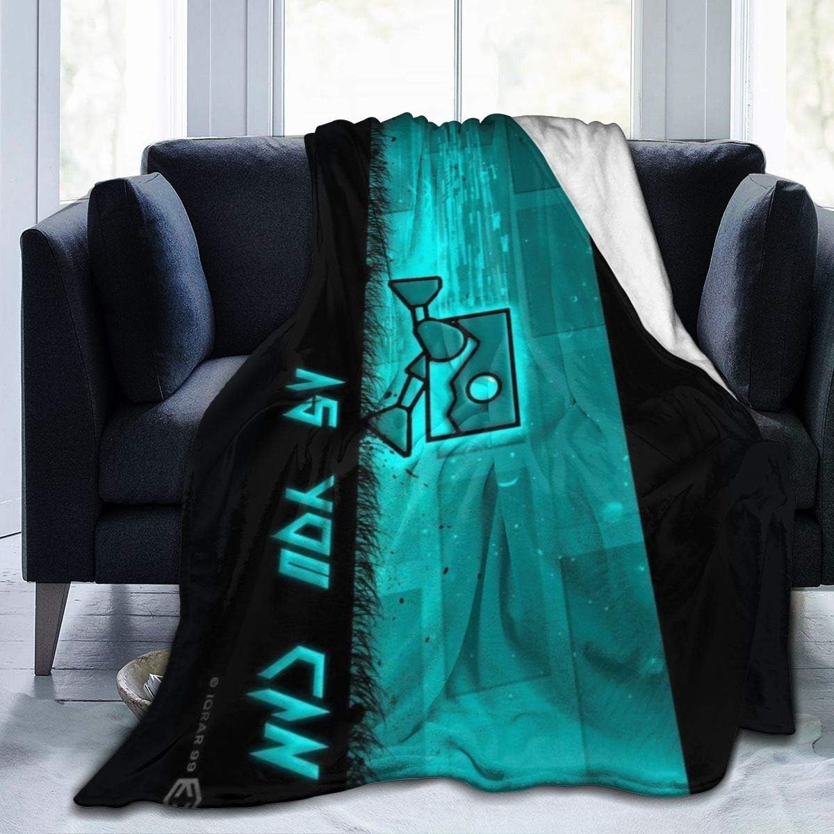 G-eomeTry D-ash Throw Blanket Flannel Fleece Super Soft Lightweight Warm Graphic Black 50"" x40