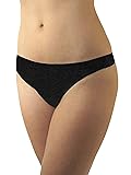 Underworks Womens Disposable 100% Cotton Thongs