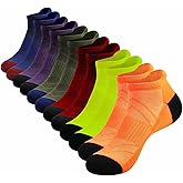 JOYNÉE Mens Ankle Athletic Running Tab Socks for Men 6 Pairs Low Cut Sports Workout Socks,Sock Size 10-13