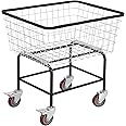 YITAHOME Wire Laundry Cart 4.5 Bushel, Rolling Laundry Basket with Wheels, Metal Commercial Wire Laundries Basket Cart with Galvanized Finish, Heavy Duty Large Steel Baskets for Clothes Storage