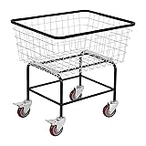 YITAHOME Wire Laundry Cart 2.5 Bushel, Rolling