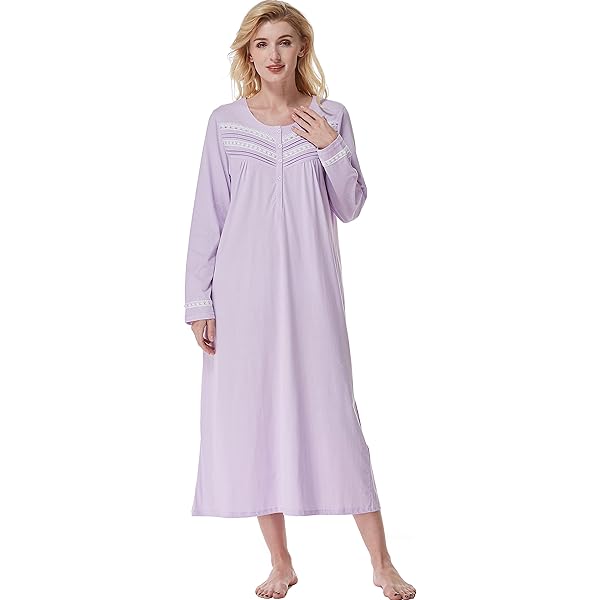 lightweight long sleeve nightgowns