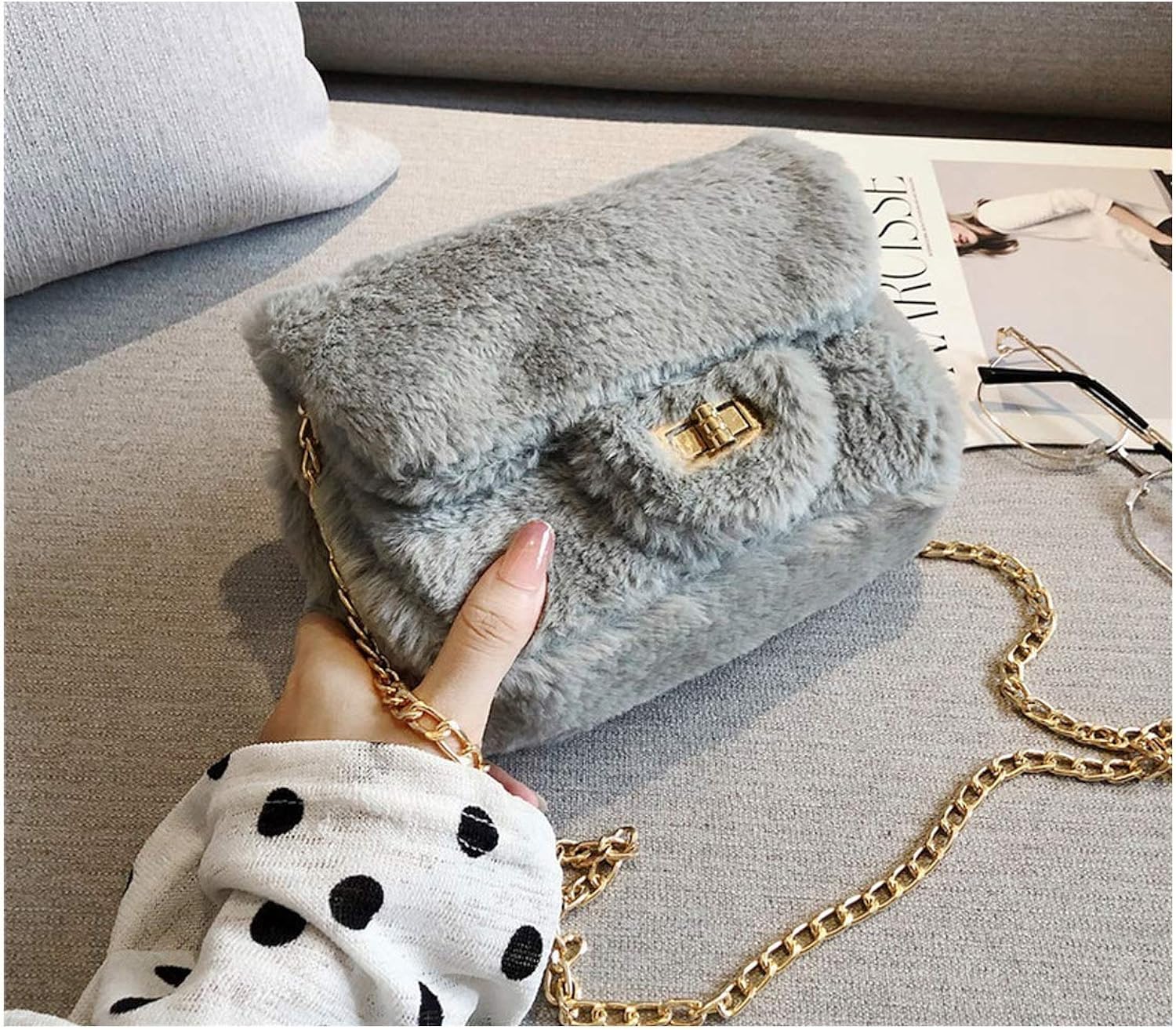 fake fur bag