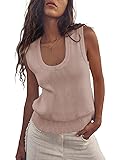 Saodimallsu Womens Summer Sweater Vest Sleeveless