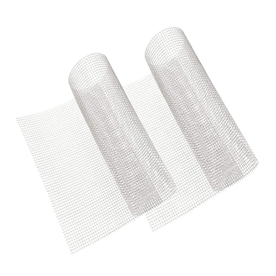 2Pack 20 Mesh 304 Stainless Steel Woven Wire Mesh Never Rust, Hard and Heat Resisting Metal Mesh Sheet Great for Home, Kitchen, Garden, Airbrick - 11.8x11.8 Inch