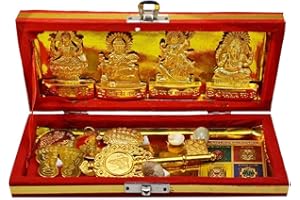 PARIJAT HANDICRAFT Brass Sri Dhan Laxmi -Kuber Bhandari Yantra for Diwali puja and Gift Purpose (1)