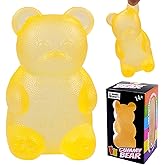 Gummy Bear & Sugar Ball Designs, Anxiety Relief & Focus Toy, Maltose Filled Squeeze Toys for Sensory Play，Sensory Fidget Toys for Adults, Kids, Slow Rising Squishy Stress Ball (Orange )