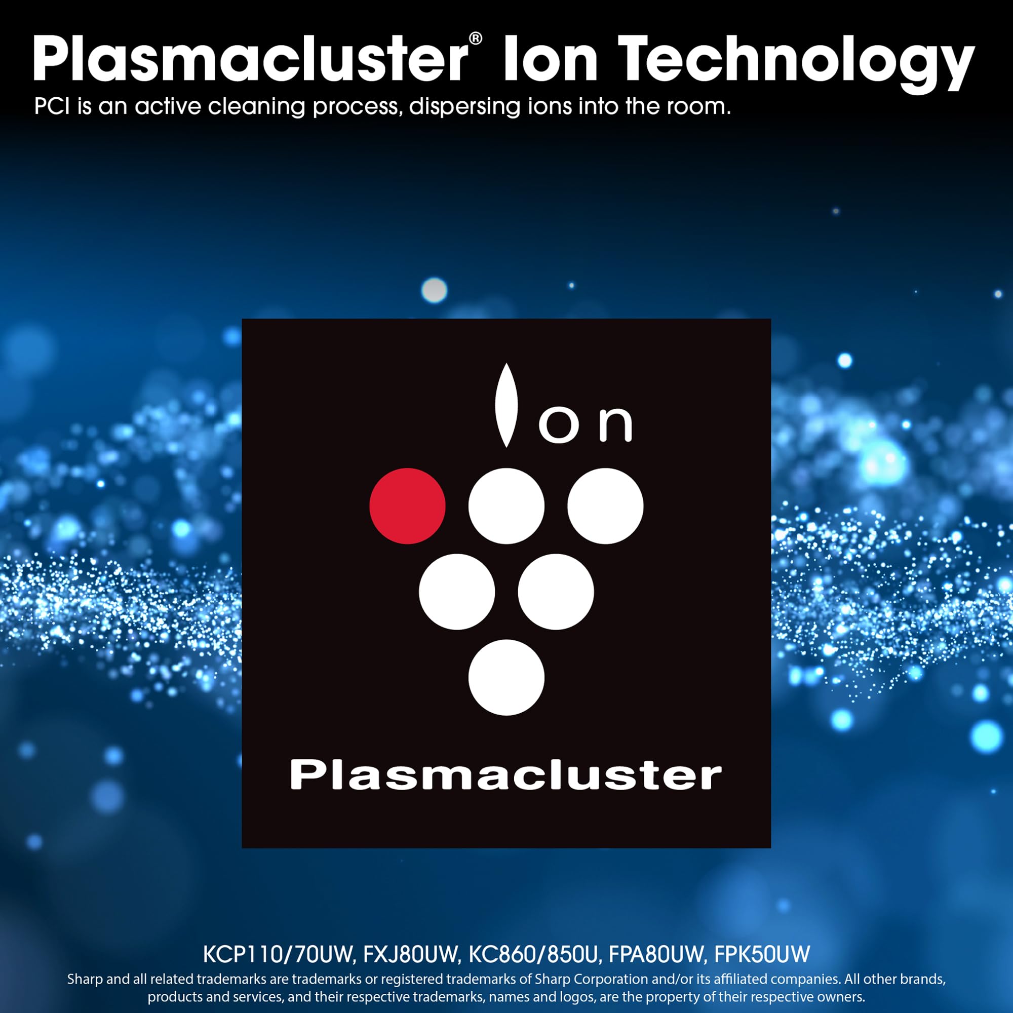 SHARP Smart Air Purifier and Humidifier compatible w/Alexa & Google Asst. Plasmacluster™ Ion Technology & Triple Filtration, incl True HEPA Filter. Covers up to 2,603 sq ft for XL Rooms. KCP110UW