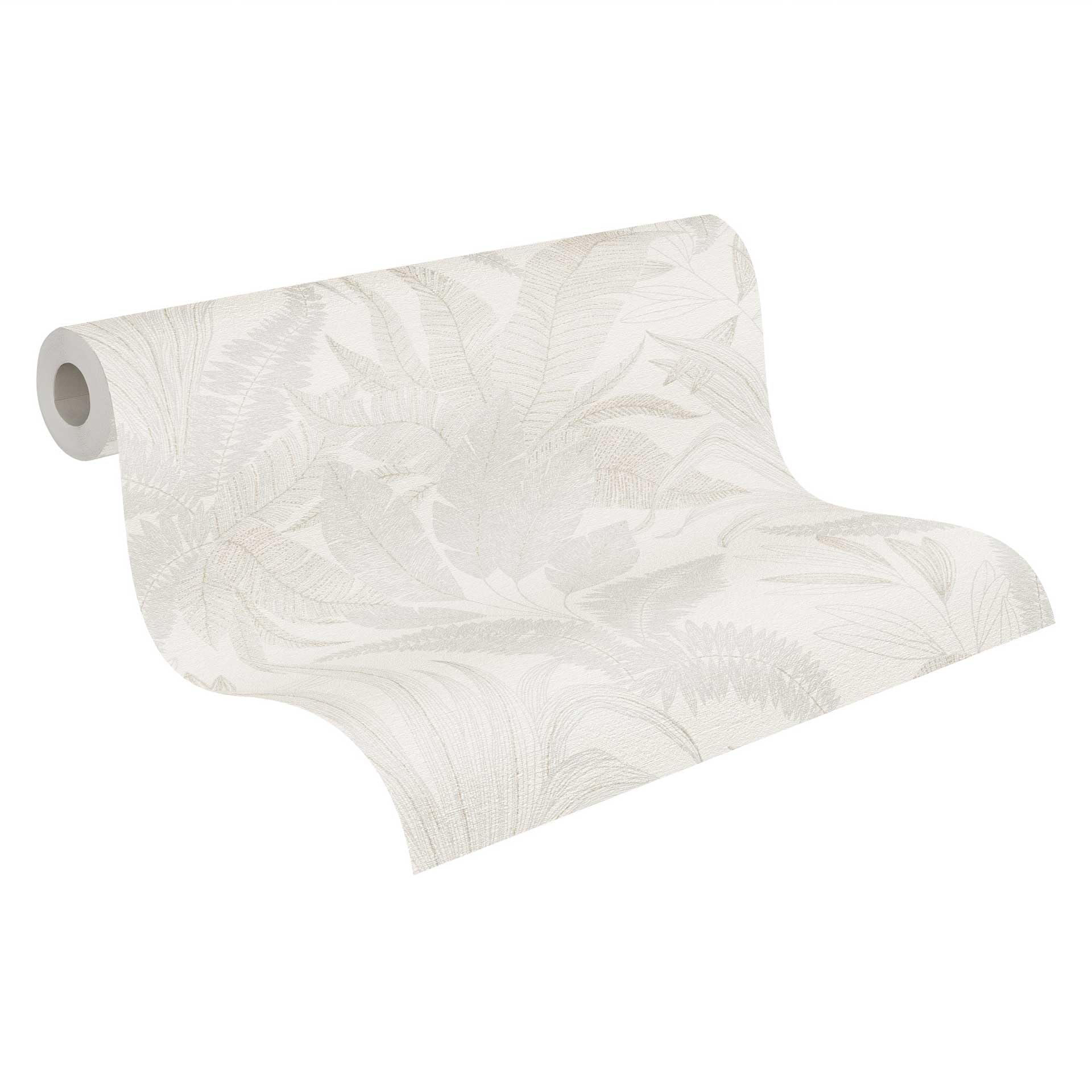 Livingwalls Non-Woven Wallpaper with Leaf Design in Cream, Beige – 10,05 x 0,53 m Designer Wallpaper – 396542