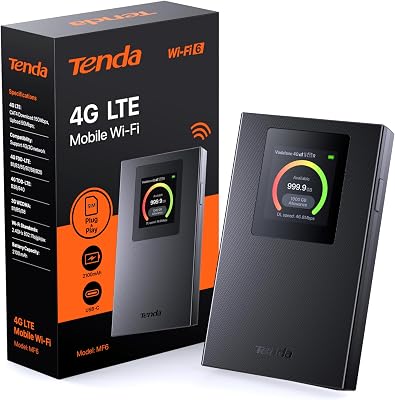 MF6 Mobiler 4G LTE WLAN Router, Farb-LCD, WiFi 6 Tragbarer Hotspot
