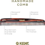 Kent Handmade Medium Coarse Toothed Dressing Hair Comb 19cm Cellulose Acetate view 4