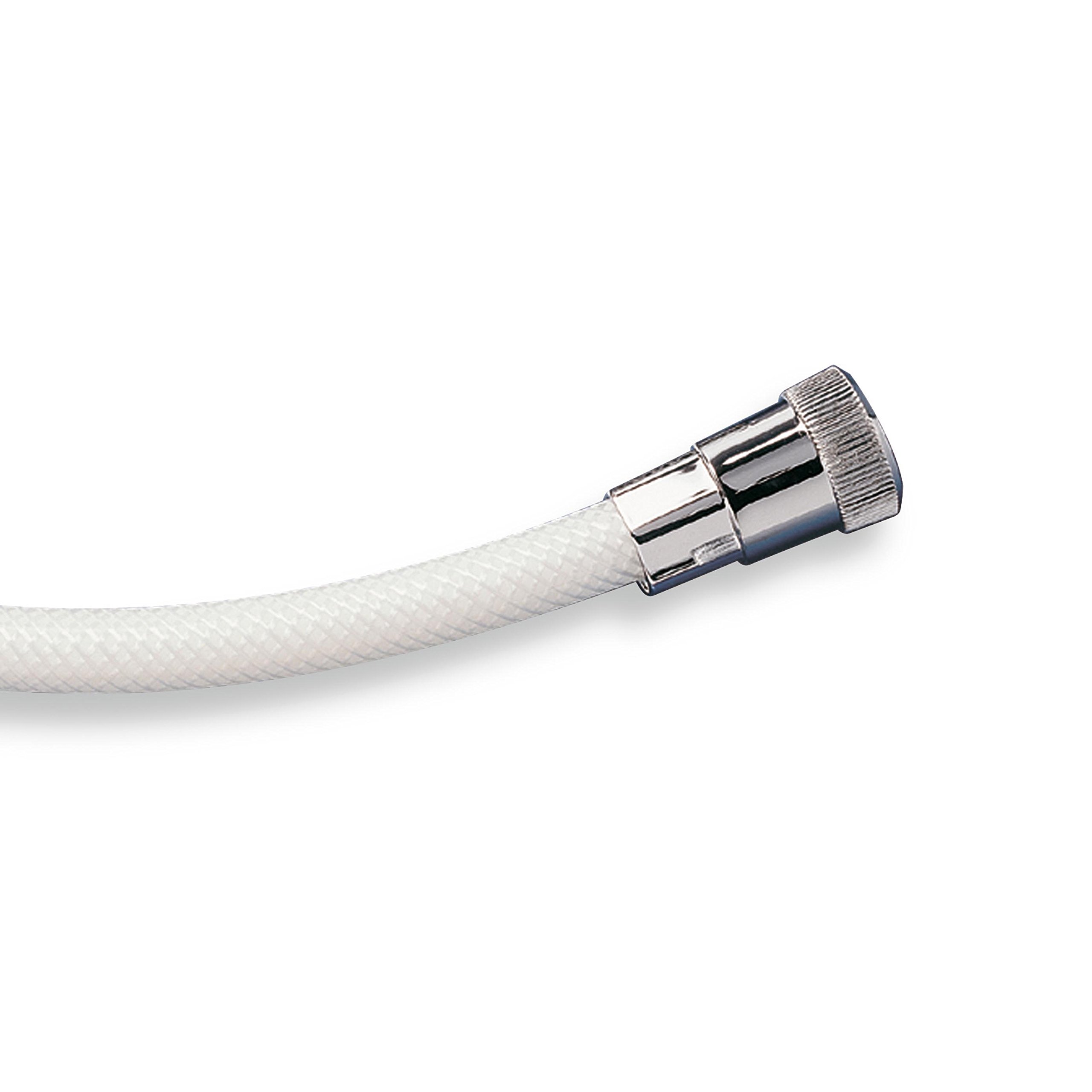 Tatay Reinforced Loop Shower Hose, 1.5M, PVC Flexible, Universal G 1/2" Thread, 5 Years Warranty. Gray White
