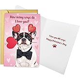 Goroar Lovable Dog Valentine's Day Card for Him Her, Puppy Valentines Day Card for Partner Husband Wife, Cute Valentines Gifts from Dog