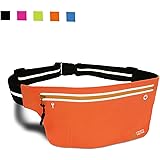 Fitters Niche UltraSlim Running Belt Fitness Outdoor Sports Waist Fanny Packs, Water Resistant Reflective Adjustable Waistband, Fit Smartphone IPhone 7 6s Plus Samsung, Cycling, Hiking, Walking