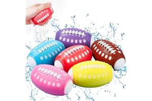 OYEFTP 6 Pcs Reusable Water Balloons, Refillable Water Bomb Sponge Water Balls, Summer Beach Outdoor Backyard Pool Party Game for Kids Adults