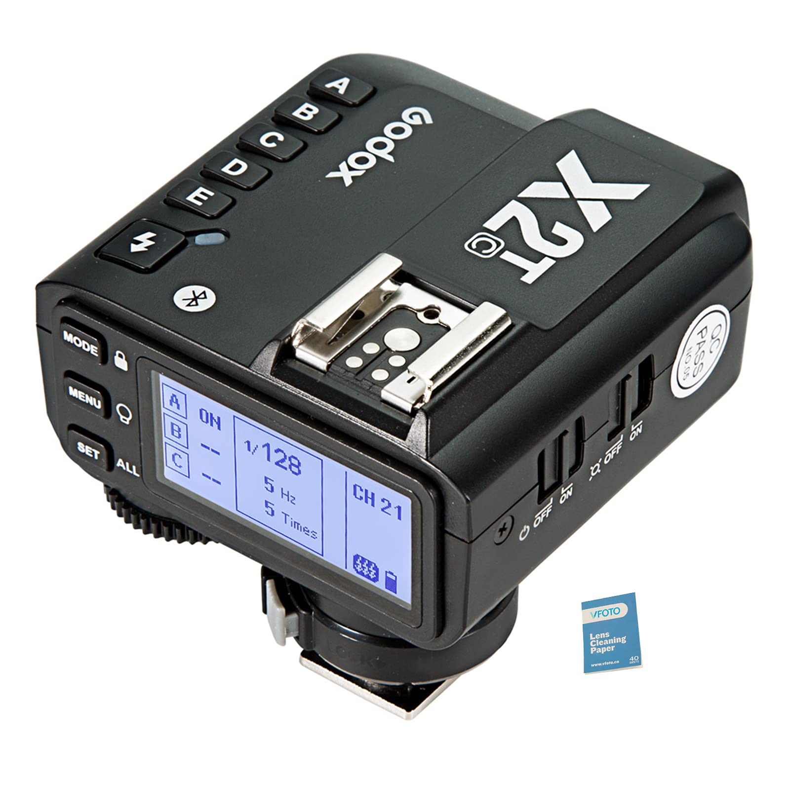 Godox X2T-C Wireless Flash Trigger TTL HSS 1/8000s Transmitter Compatible for Canon Camera, Bluetooth APP Control, 5 Separate Group Buttons, 3 Function Buttons