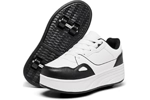 HSQ Roller Skate Shoes for Boys Girls Kids Detachable Wheeled 2 in 1 Skating Fashion Sneaker with Wheels