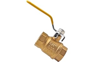 INRUWO 3/4"Heavy Duty Brass Ball Valve, Full Port Female Thread NPT Water Stop Shut Off Lead-Free Brass Ball Valve, 150 PSI WSP, 600 WOG, 1Pack Copper
