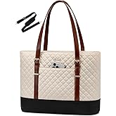 LOVEVOOK Laptop Bag for Women, 15.6 Inch Work Tote Computer Bag With Large Cup Holder, Lightweight Large Laptop Briefcase for Travel, Bussiness, Teacher