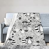 Cute Raccoon Throw Blanket Super Soft Warm Bed Blankets for Couch Bedroom Sofa Office Car, All Season Cozy Flannel Plush Blanket for Girls Boys Adults, 50"X40"