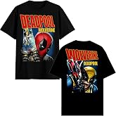 Marvel Deadpool Wolverine Magazine Front Back T-Shirt