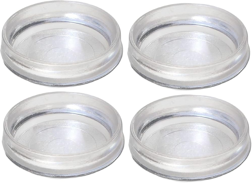 fiXte 4x Large Floor Cups Castor Furniture Sofa Carpet Protectors Clear Nylon