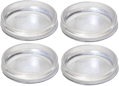 fiXte 4x Large Floor Cups Castor Furniture Sofa Carpet Protectors Clear Nylon