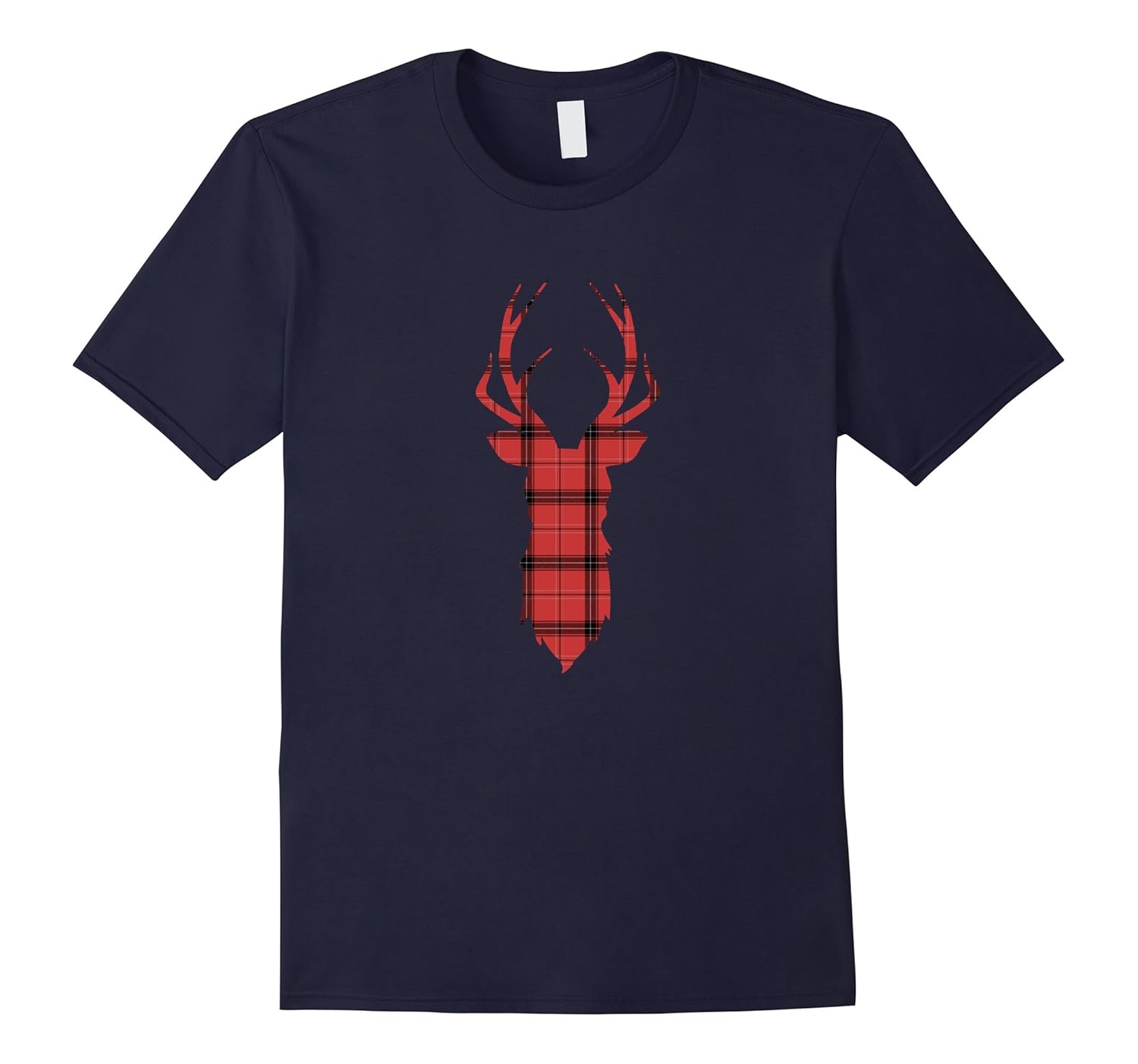 Lovely Holiday Red Buffalo Plaid Deer T Shirts for Kids-ANZ