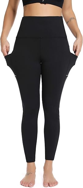 Olacia Leggings for Women with Pockets, High Waisted Yoga Pants Tummy Control Workout Leggings for Women