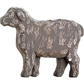 SPI Home 48132 Rustic Greywash Sheep 12 x 7 Resin Table Top Figurine D&eacute;cor