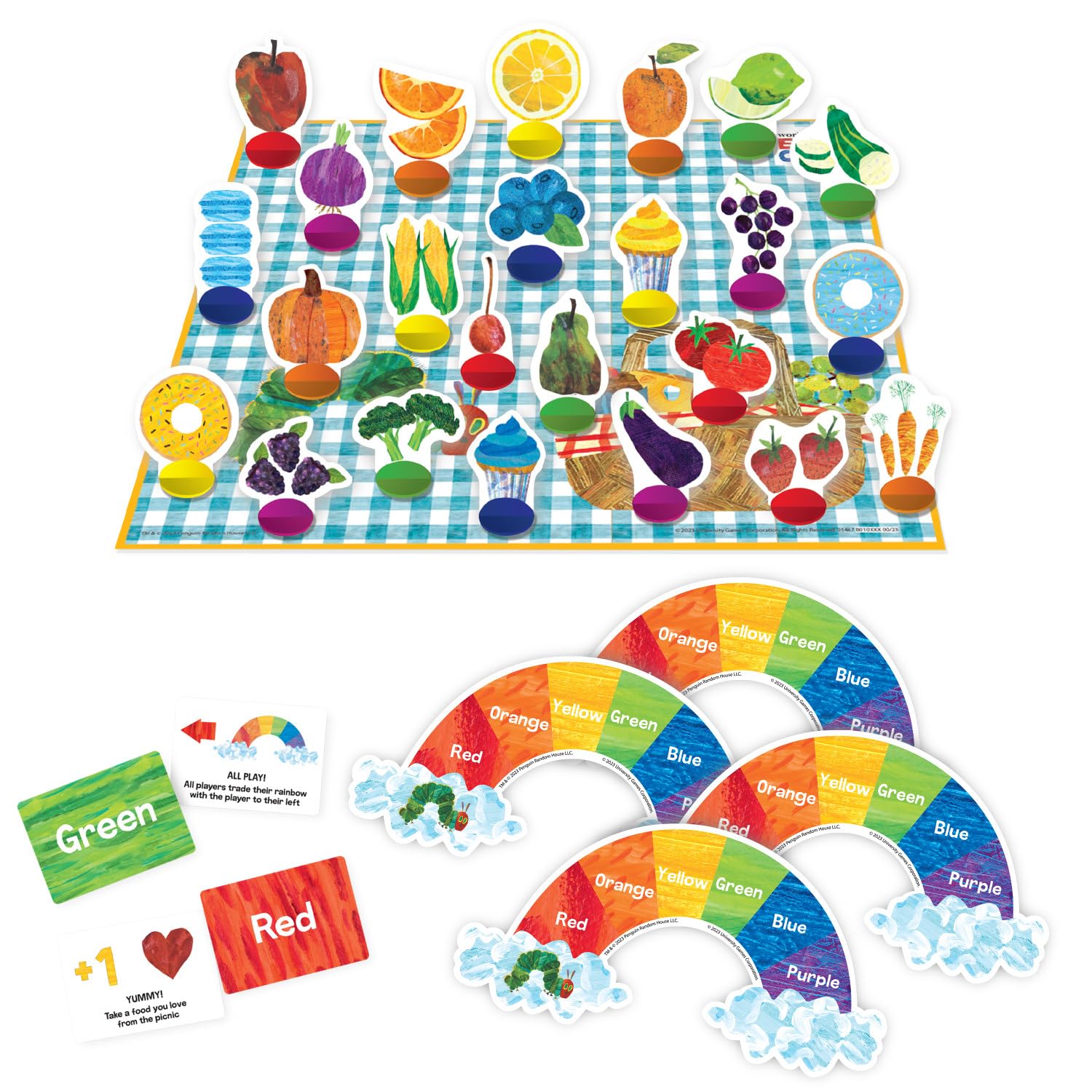 Briarpatch, The Very Hungry Caterpillar Rainbow Picnic Game, Based On Board Books by Eric Carle, Preschool Learning for Kids