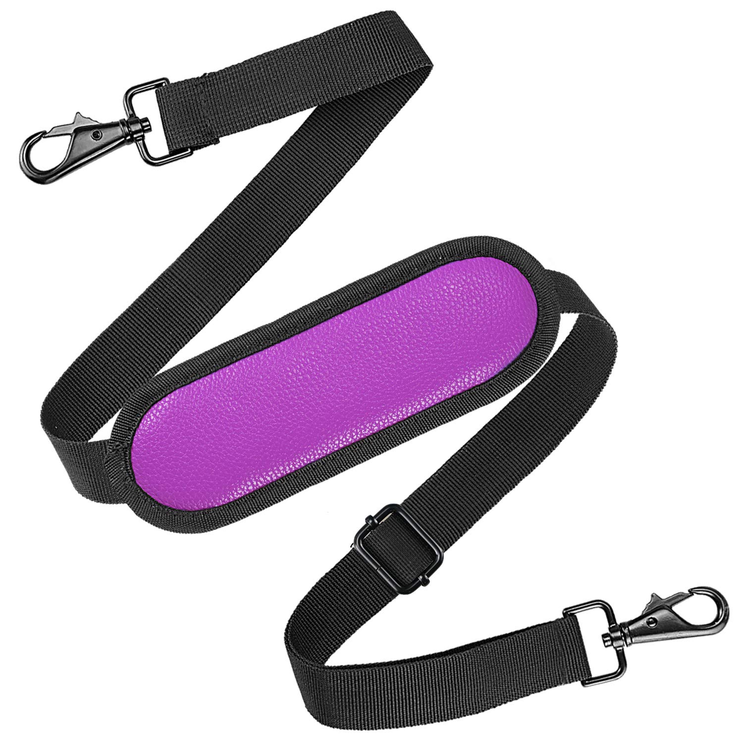 Replacement Colored Pencil Case Shoulder Strap, Adjustable Bag Strap with Soft Shoulder Pad and Swivel Hooks for Messenger Briefcases Bag by YOUSHARES (Purple)